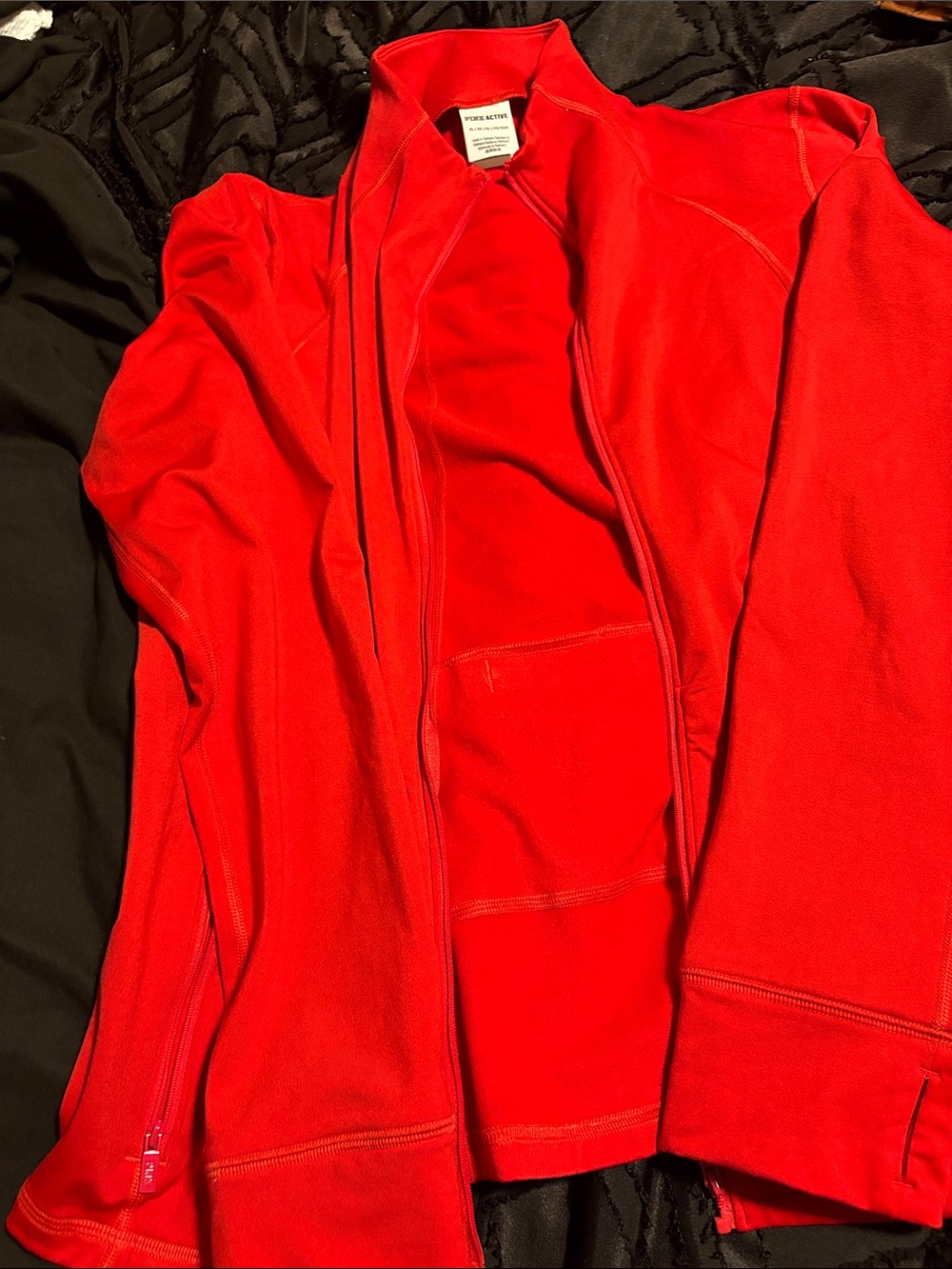 XL Red women’s Victoria Secret pink ultimate active Zip-Front Jacket -